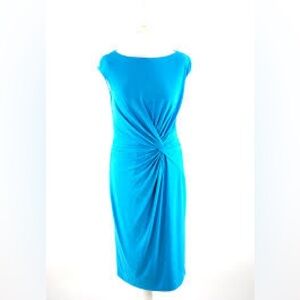 Ralph Lauren dress turquoise draped dress